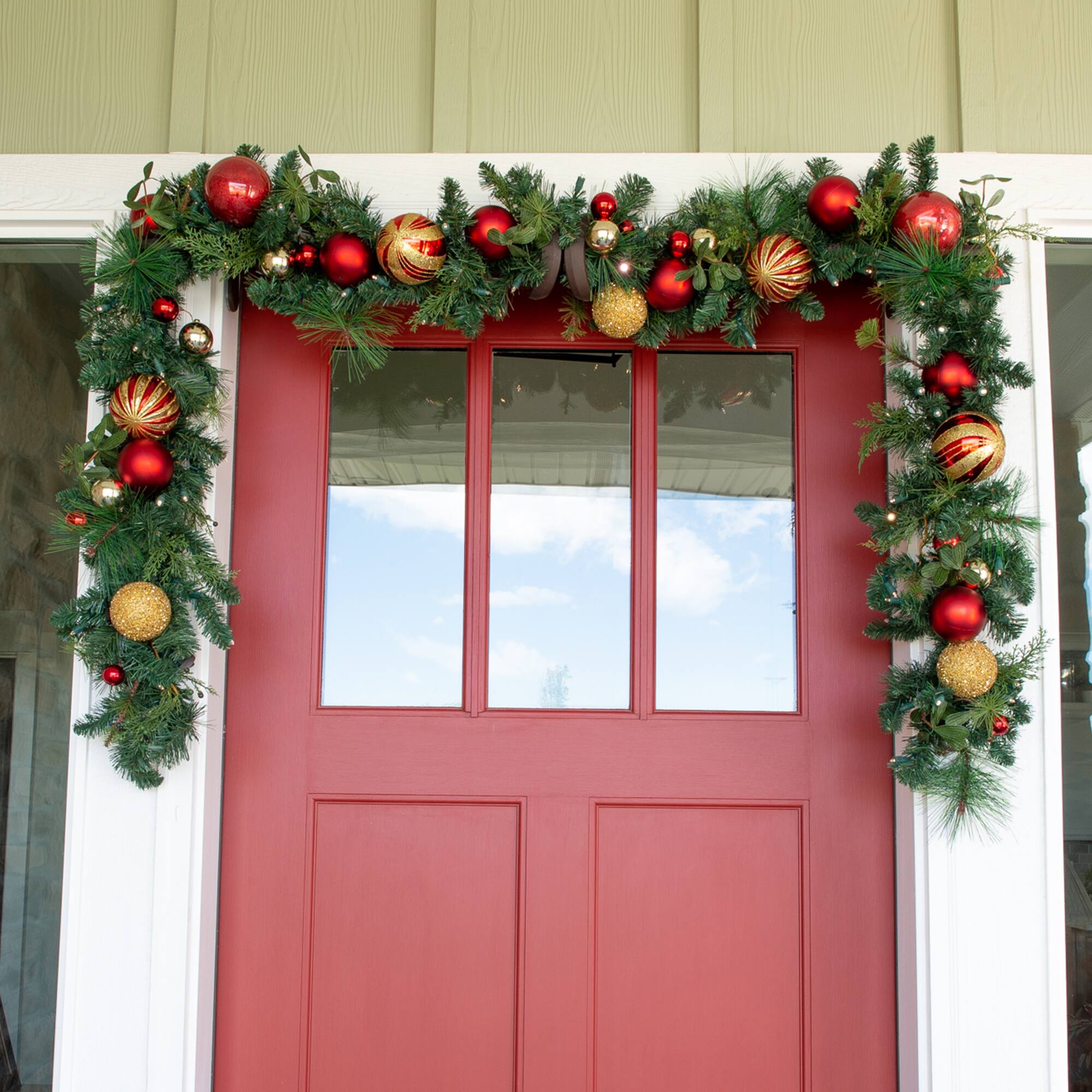 Village Lighting 9ft. Pre-Lit LED Christmas Classic Garland